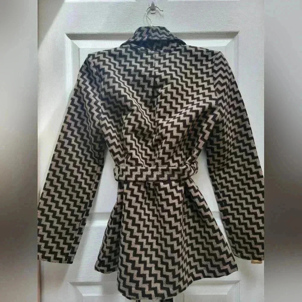 Tulle Anthropologie Women's Chevron 30% Wool Jacket - Picture 2 of 5